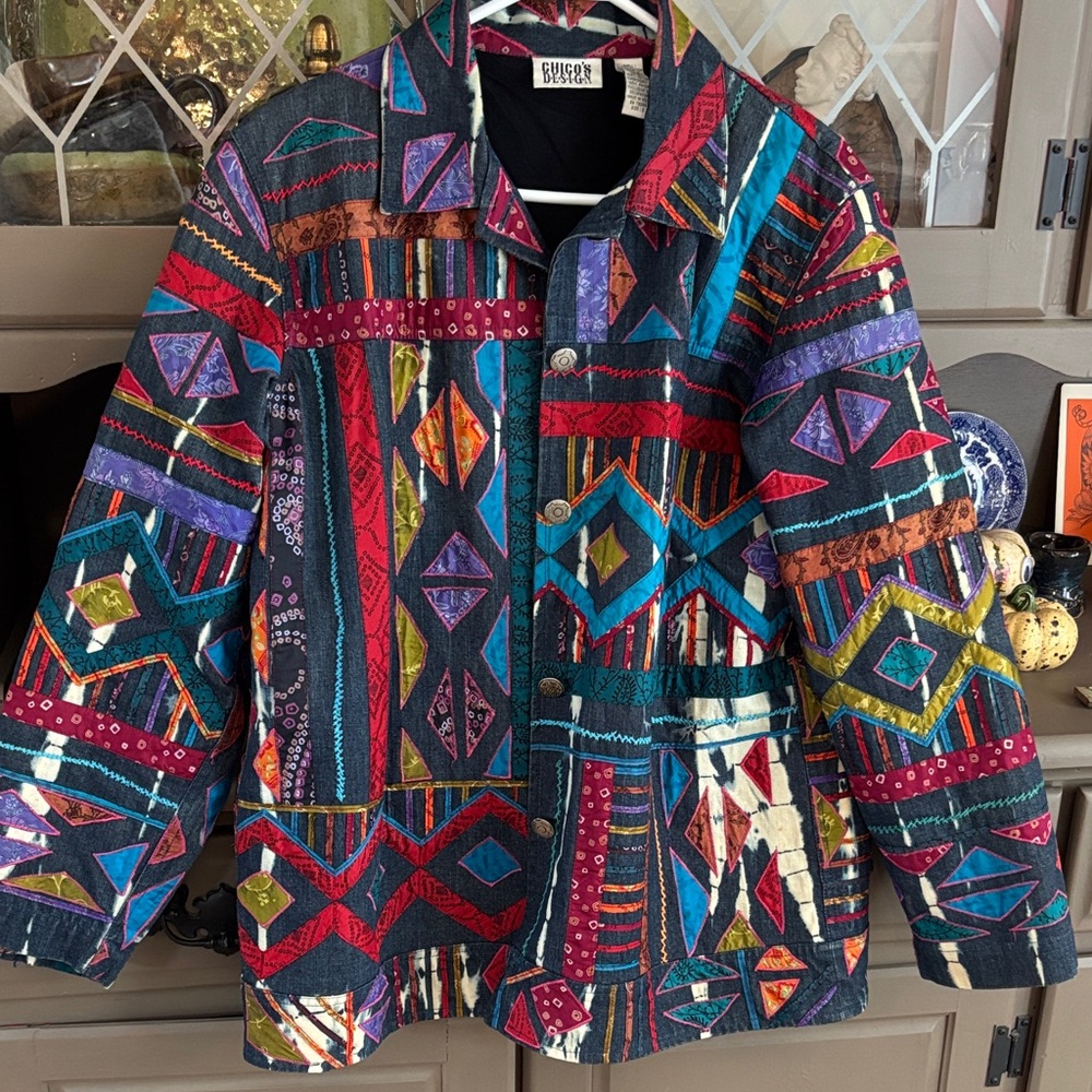 Chico's Multicolor Patchwork Jacket - image 1